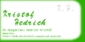 kristof hedrich business card