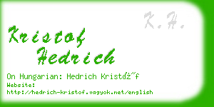 kristof hedrich business card